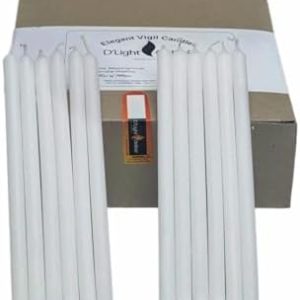 D'light Online White Mechanical Candle Wax Refills - Small Diameter Cartridge for Church Services & Candlelight Vigils -