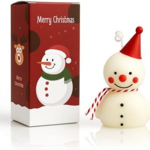 Cute Christmas Snowman Candle Gift Set | Fir Scented | Winter Holiday Décor | Ideal for Home & Christmas Tree Decoration
