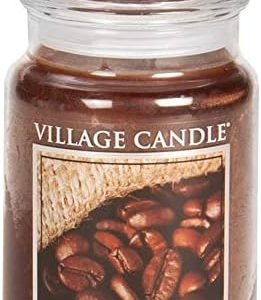 Village Candle Coffee Bean Scented Candle - Large 21.25 oz - Perfect for Coffee Lovers - Aromatic Home Decor - Relaxatio